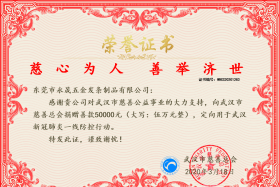 善舉濟(jì)世  恒晟控股集團(tuán)為武漢新冠肺炎防控行動(dòng)慷慨解囊